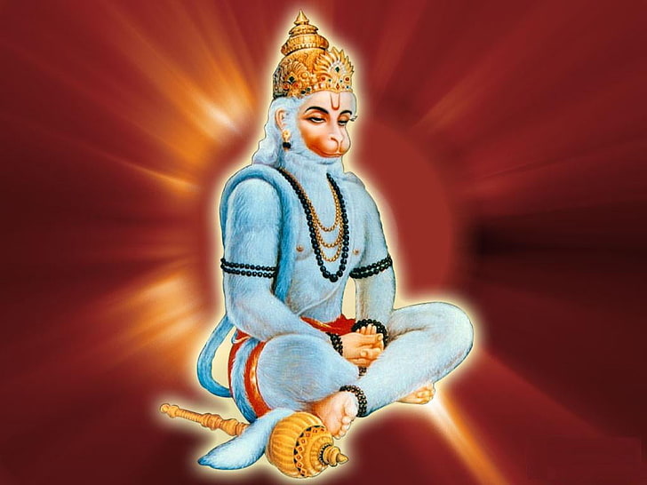 1366x768px | free download | HD wallpaper: Hanumanji, Lord Hanuman ...